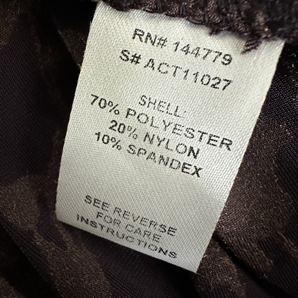 ACOA Y2K Velvet Burnout Blouse Brown Floral Button Front Long Sleeve L - Picture 10 of 11